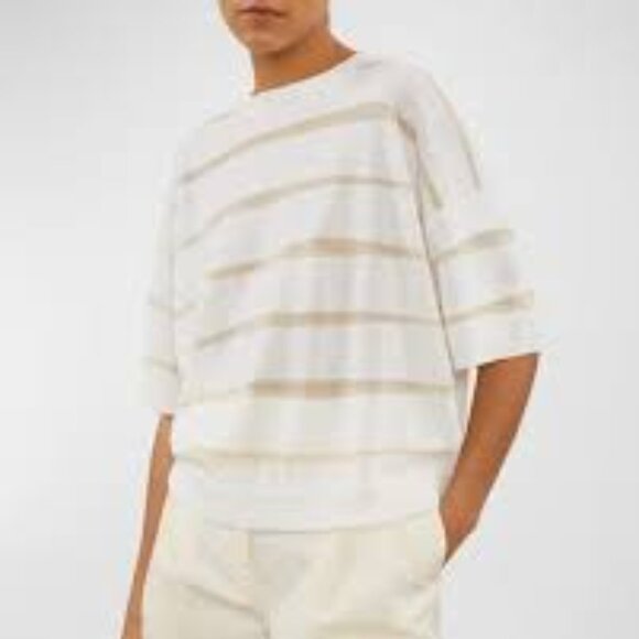 Peserico  shimmer striped crewneck knit sweater - Picture 8 of 9